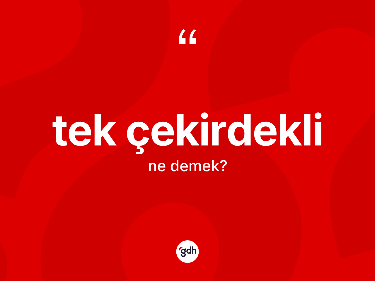 Tek çekirdekli kelimesinin anlamı nedir? Tek çekirdeklinin TDK'ya göre anlamı nedir?