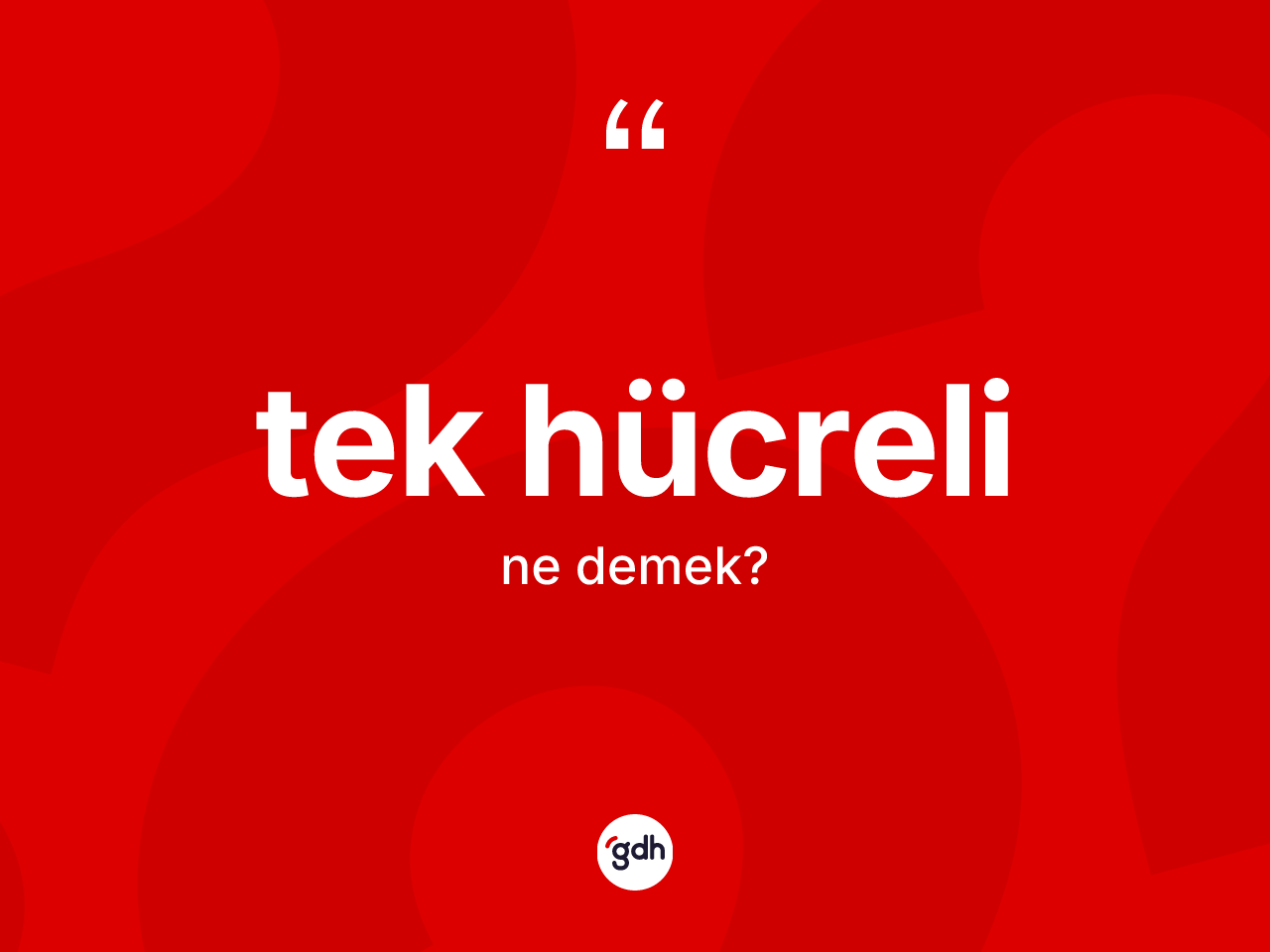 Tek hücreli kelimesinin sözlükteki tanımı nedir? Tek hücrelinin TDK'ya göre anlamı nedir?