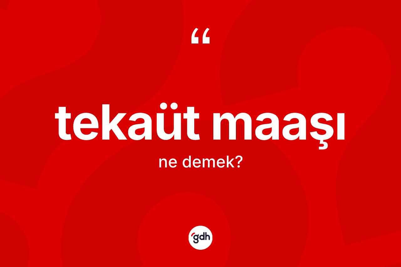 Tekaüt maaşı kelimesinin tanımı nedir? Tekaüt maaşının TDK'ya göre anlamı nedir?