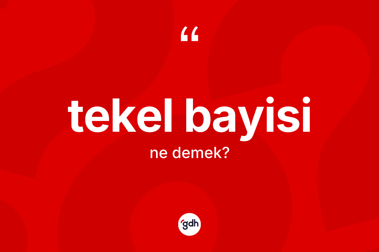 Tekel bayisi kelimesinin anlamı nedir?