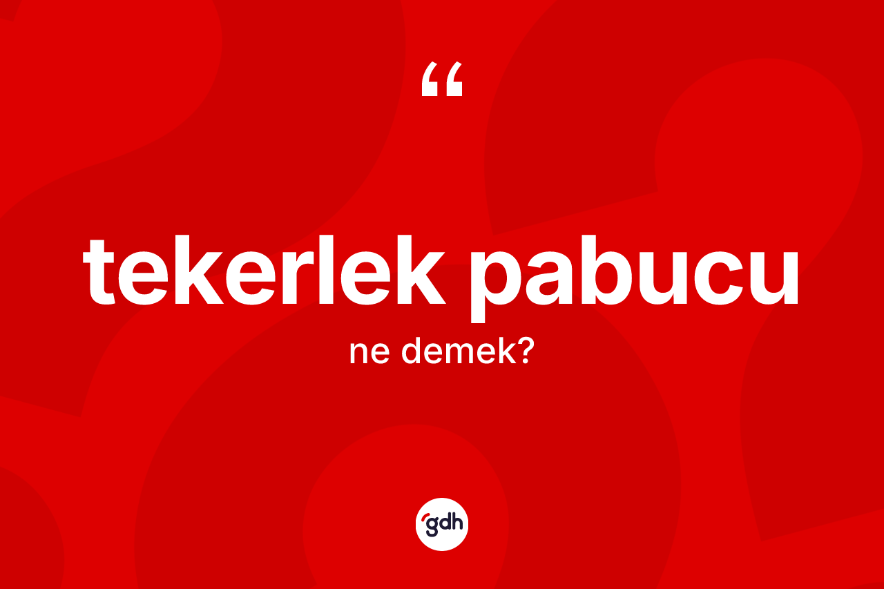 Tekerlek pabucu kelimesi ne anlama gelir? Tekerlek pabucu kelimesinin kaç farklı anlamı var?