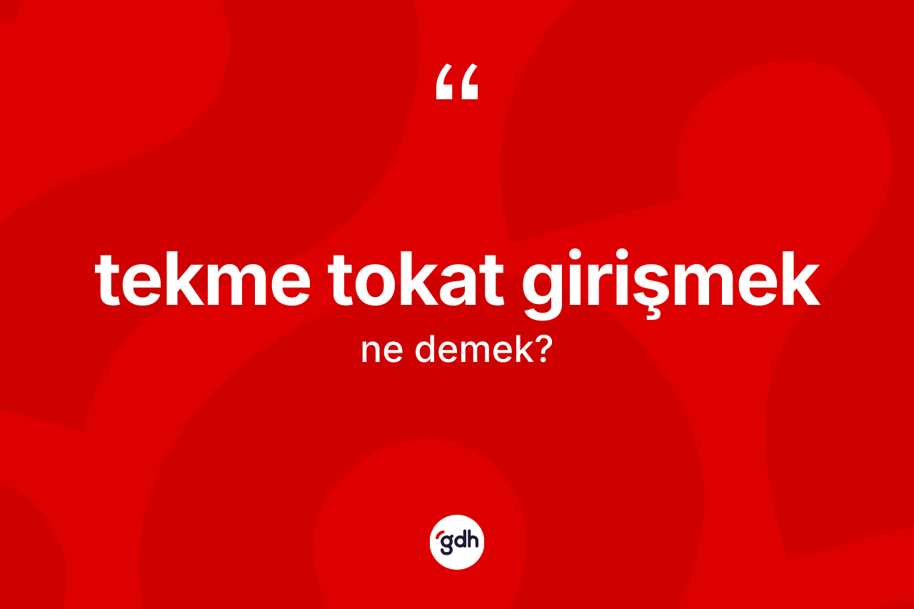Tekme tokat girişmek ifadesinin sözlükteki anlamı nedir? Tekme tokat girişmek ifadesi hangi durumlarda kullanılır?