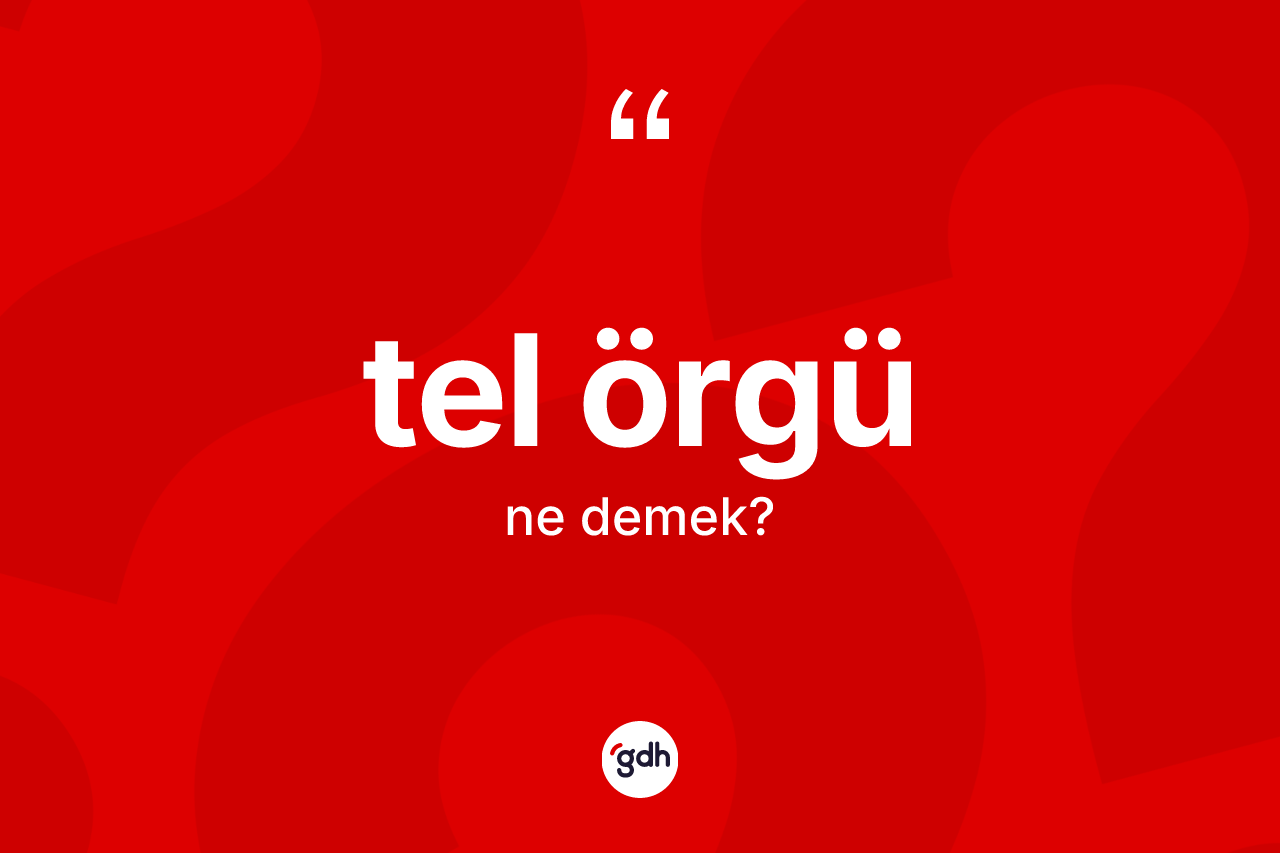 Tel örgü kelimesinin anlamı nedir? Tel örgü kelimesinin kaç farklı anlamı var?