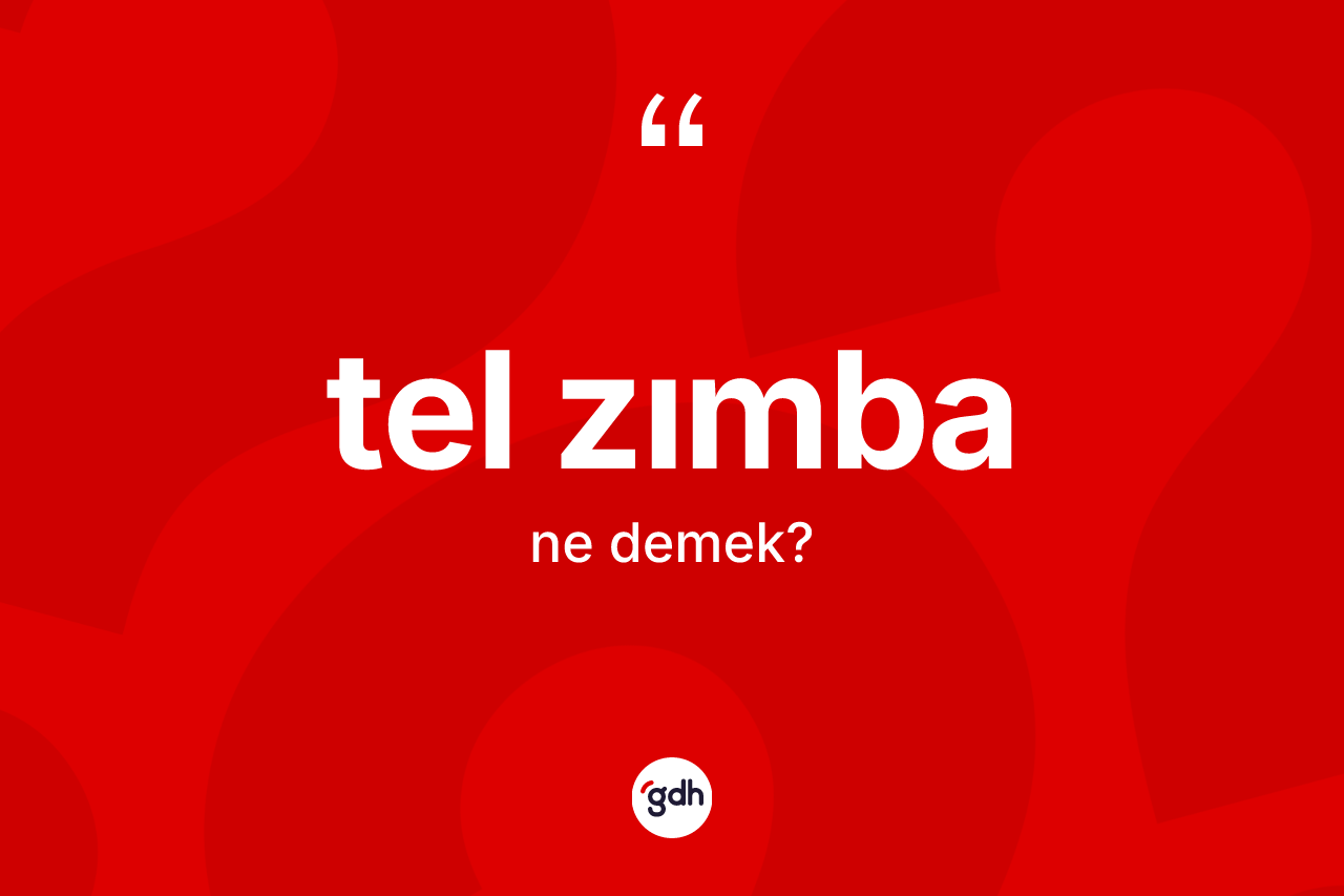 Tel zımba kelimesi ne anlama gelir? Tel zımba kelimesinin kaç farklı anlamı var?