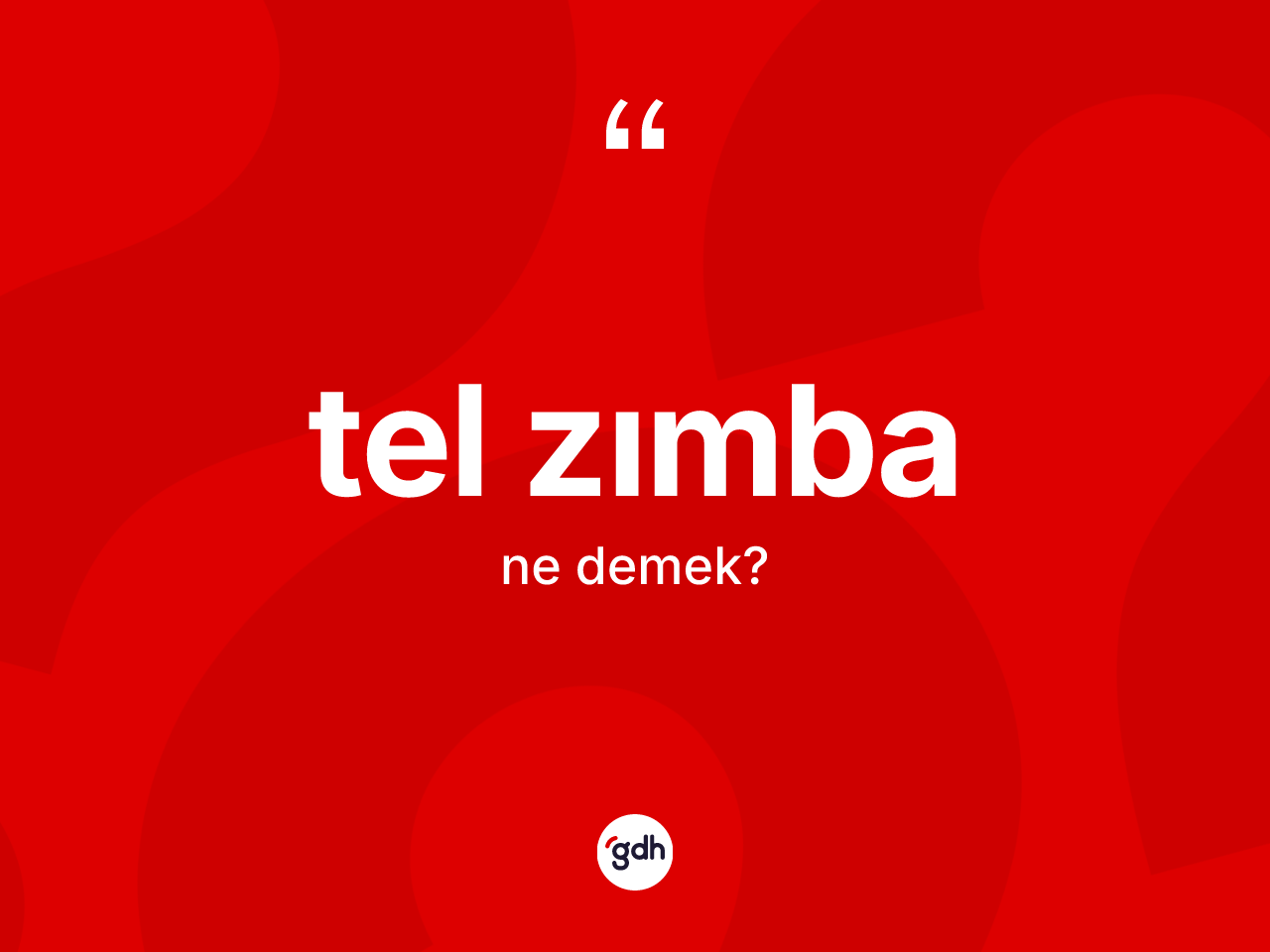 Tel zımba kelimesi ne anlama gelir? Tel zımba kelimesinin kaç farklı anlamı var?