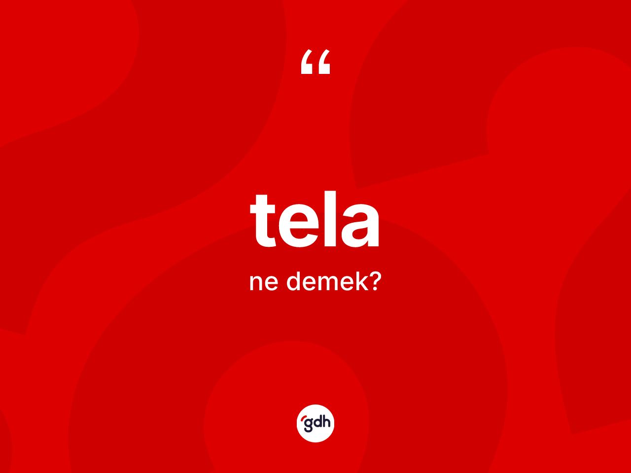 Tela ne demek? Telanın TDK'ya göre anlamı nedir?