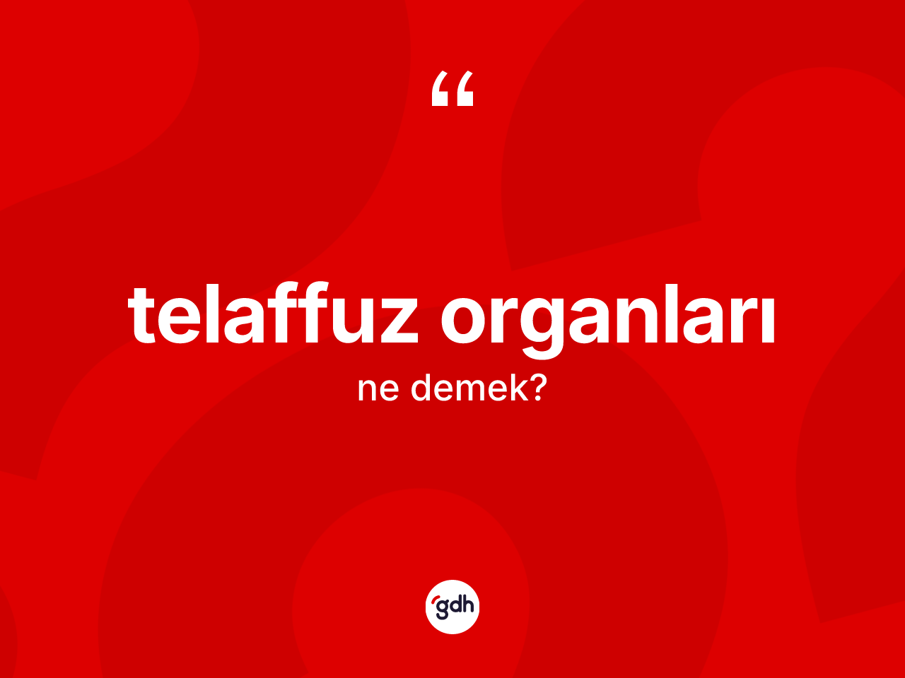 Telaffuz organları kelimesi nedir? Telaffuz organlarının kısaca tanımı nedir?