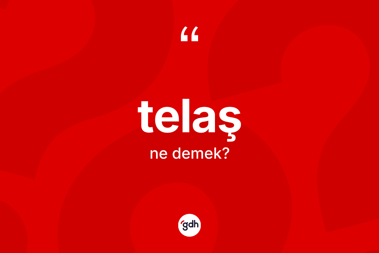 Telaş ne demek?