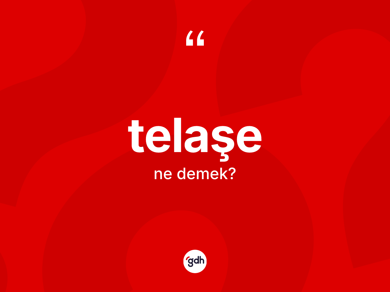 Telaşe kelimesinin anlamı nedir? Telaşenin sözlükteki anlamı nedir?