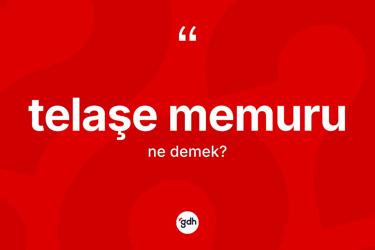 Telaşe memuru kelimesinin sözlükteki tanımı nedir? Telaşe memurunun sözlükteki anlamı nedir?