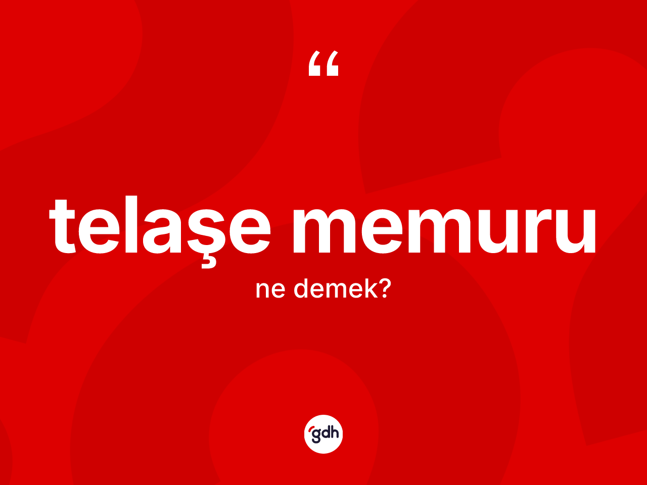 Telaşe memuru kelimesinin sözlükteki tanımı nedir? Telaşe memurunun sözlükteki anlamı nedir?