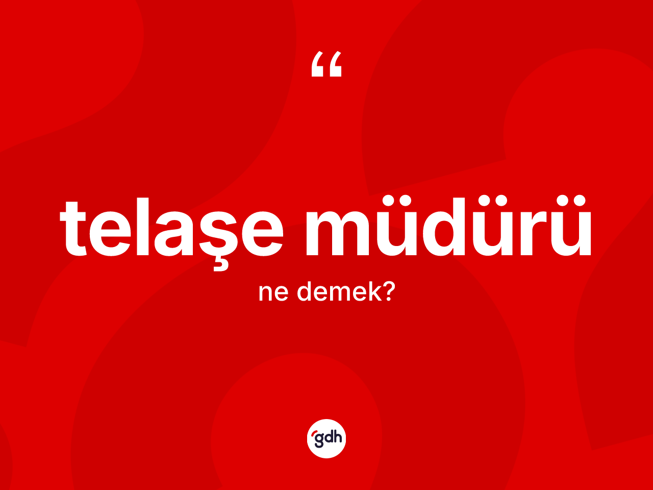 Telaşe müdürü kelimesinin sözlükteki tanımı nedir? Telaşe müdürü kelimesinin kaç farklı anlamı var?
