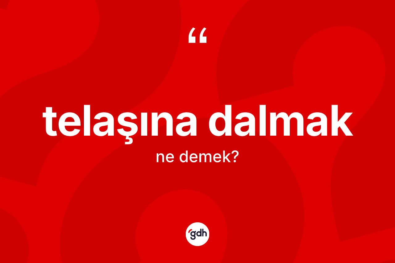 Telaşına dalmak ifadesi ne demektir? Telaşına dalmak ifadesi hangi durumlarda kullanılır?