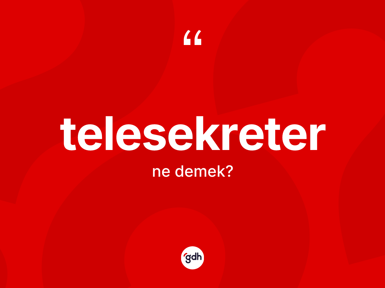 Telesekreter kelimesi nedir? Telesekreterin TDK'ya göre anlamı nedir?