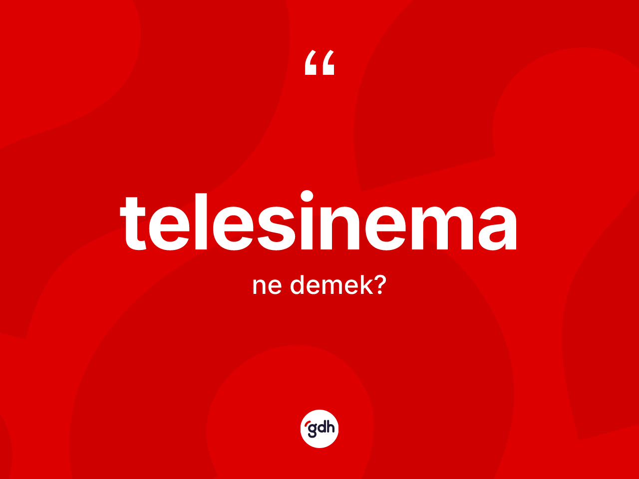 Telesinema kelimesinin tanımı nedir? Telesinema kelimesinin TDK'ya göre açıklaması nedir?