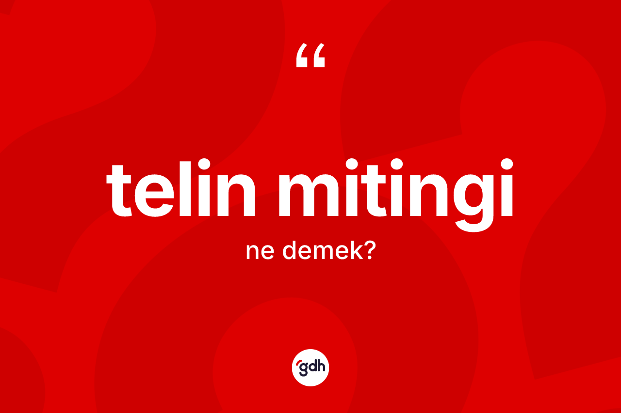 Telin mitingi ne anlama gelir? Telin mitinginin sözlükteki anlamı nedir?