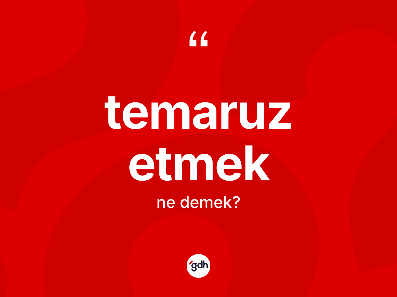Temaruz etmek ifadesinin anlamı nedir? Temaruz etmek ifadesinin TDK'ya göre açıklaması nedir?