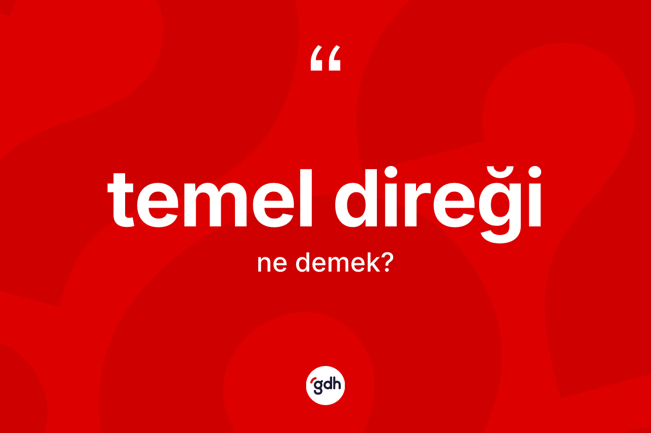 Temel direği kelimesinin tanımı nedir?
