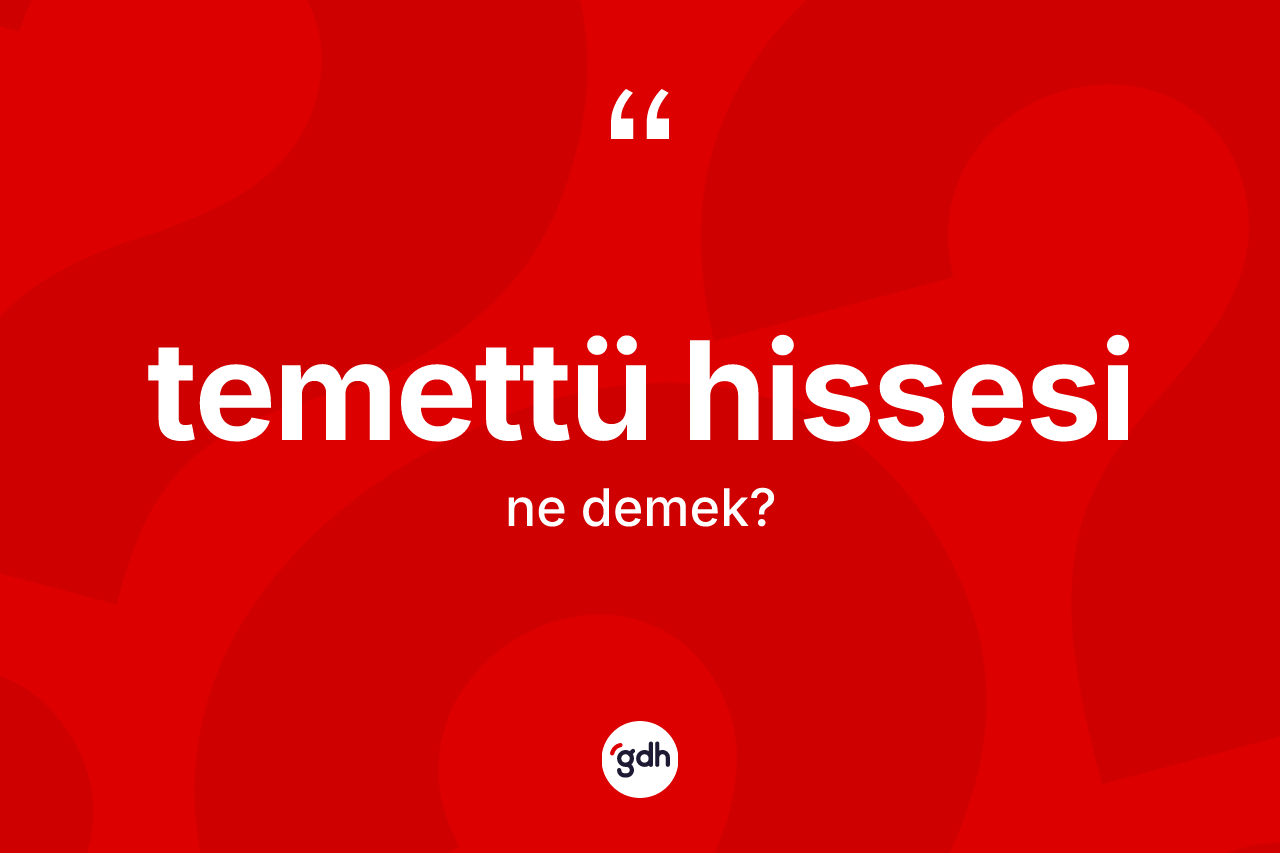 Temettü hissesi kelimesinin tanımı nedir?