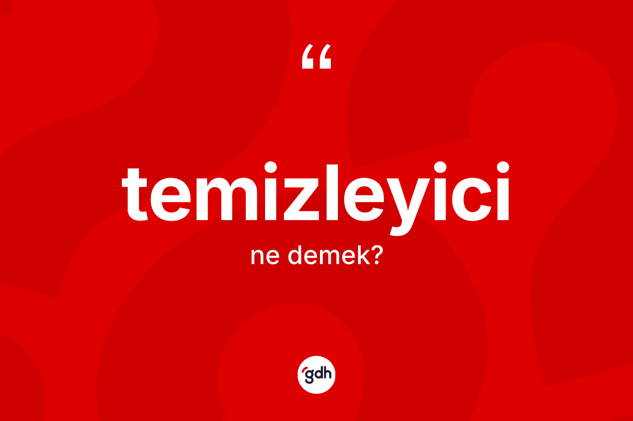 Temizleyici kelimesinin sözlükteki tanımı nedir?