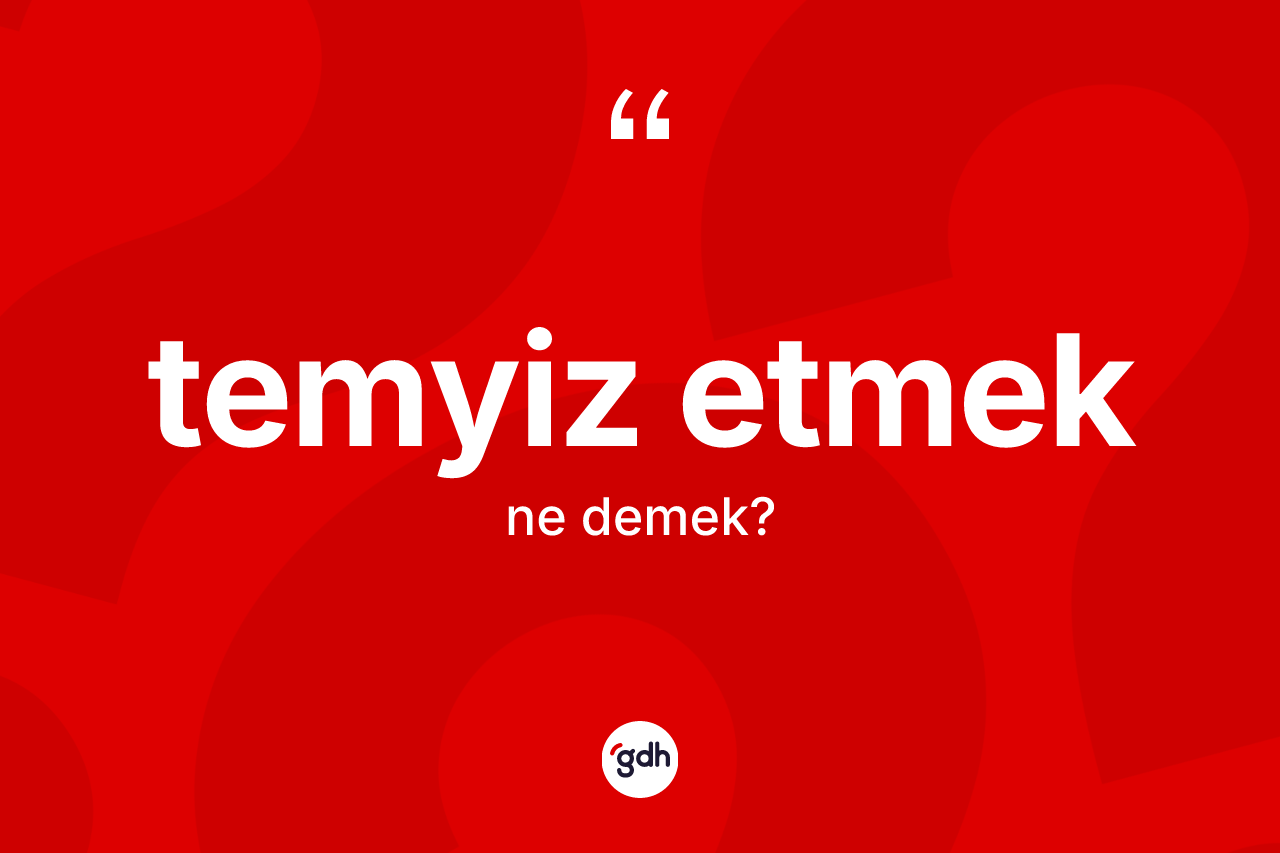 Temyiz etmek ifadesinin kısaca anlamı nedir? Temyiz etmek sözünün TDK'ya göre anlamı nedir?