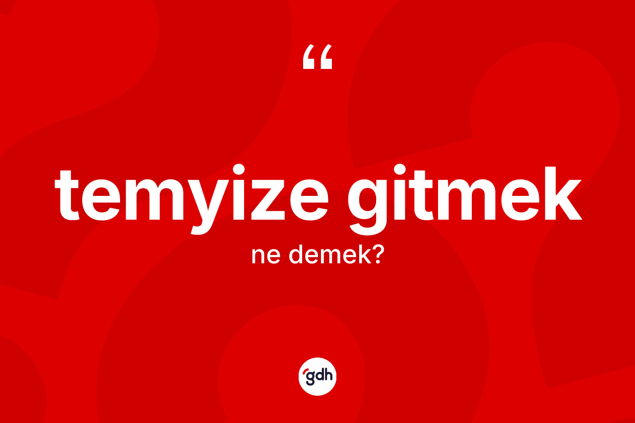 Temyize gitmek ifadesinin anlamı nedir? Temyize gitmek ifadesinin sözlük anlamı nedir?
