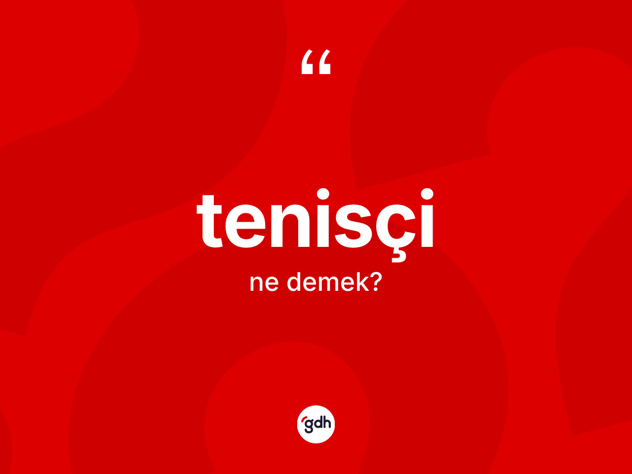 Tenisçi kelimesinin tanımı nedir? Tenisçinin kısaca tanımı nedir?