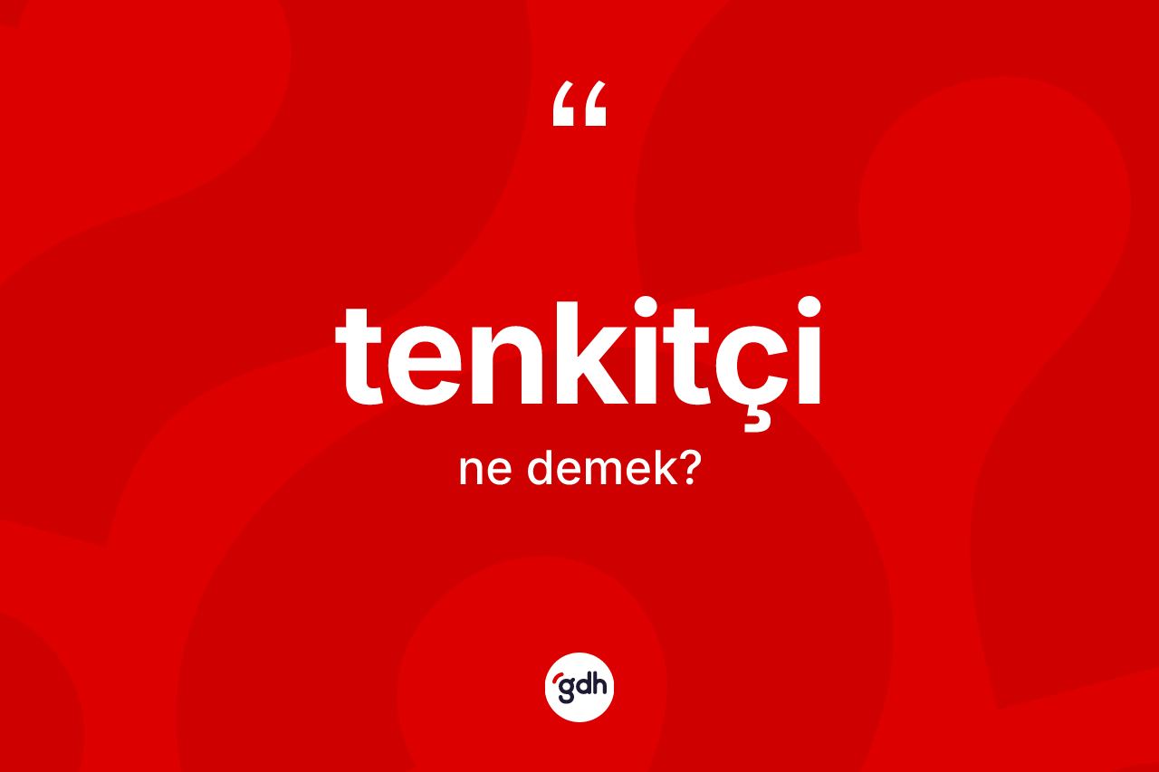 Tenkitçi kelimesinin tanımı nedir?