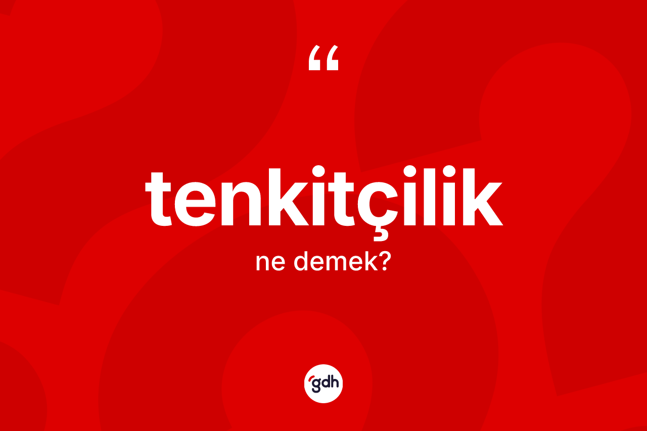 Tenkitçilik kelimesinin tanımı nedir? Tenkitçiliğin halk arasındaki kullanımı nasıldır?