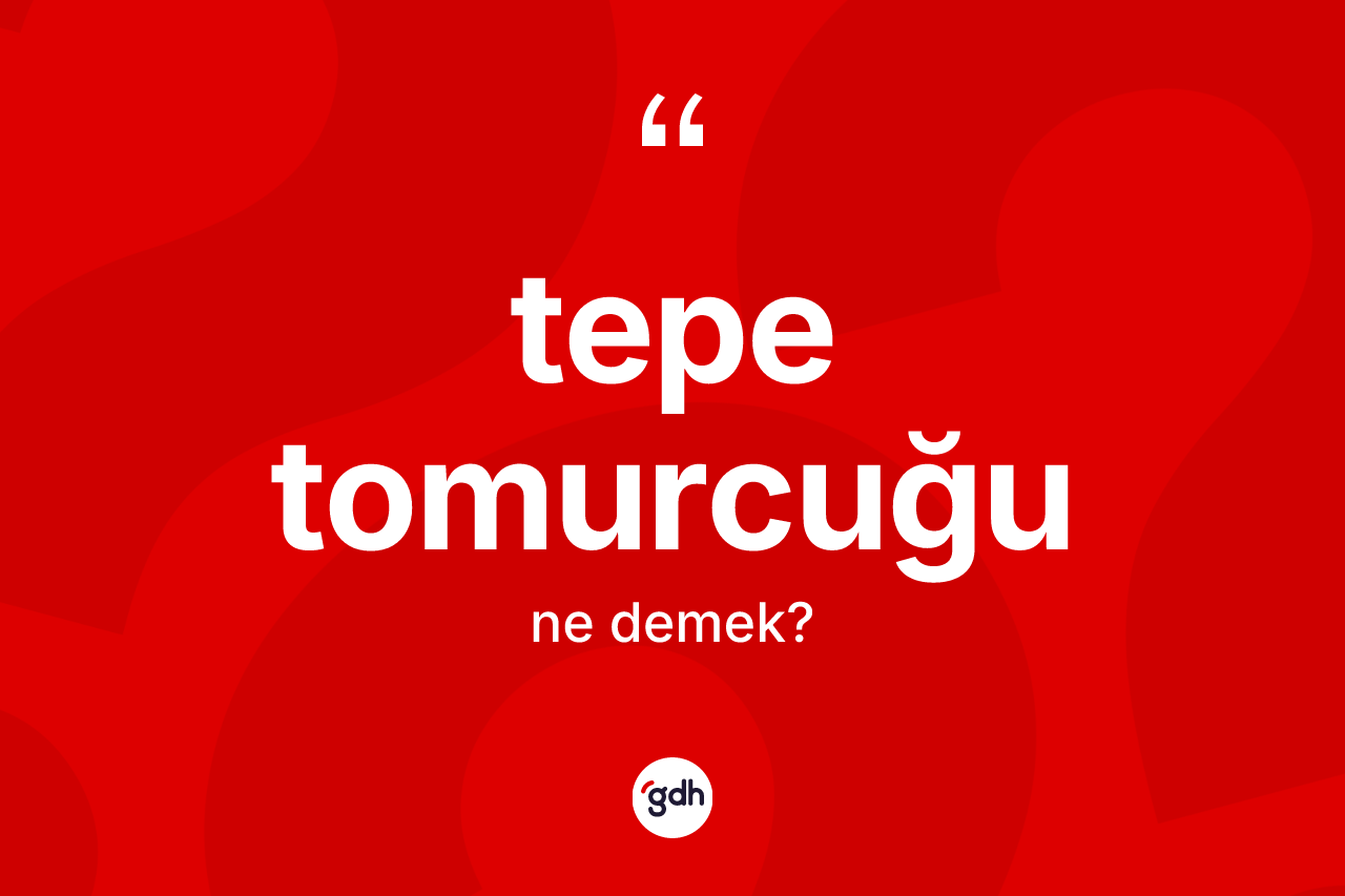 Tepe tomurcuğu ne demek? Tepe tomurcuğunun TDK'ya göre anlamı nedir?