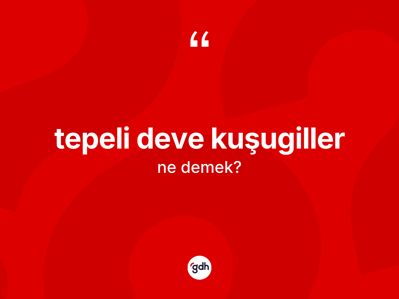 Tepeli deve kuşugiller kelimesinin anlamı nedir? Tepeli deve kuşugillerin TDK'ya göre anlamı nedir?