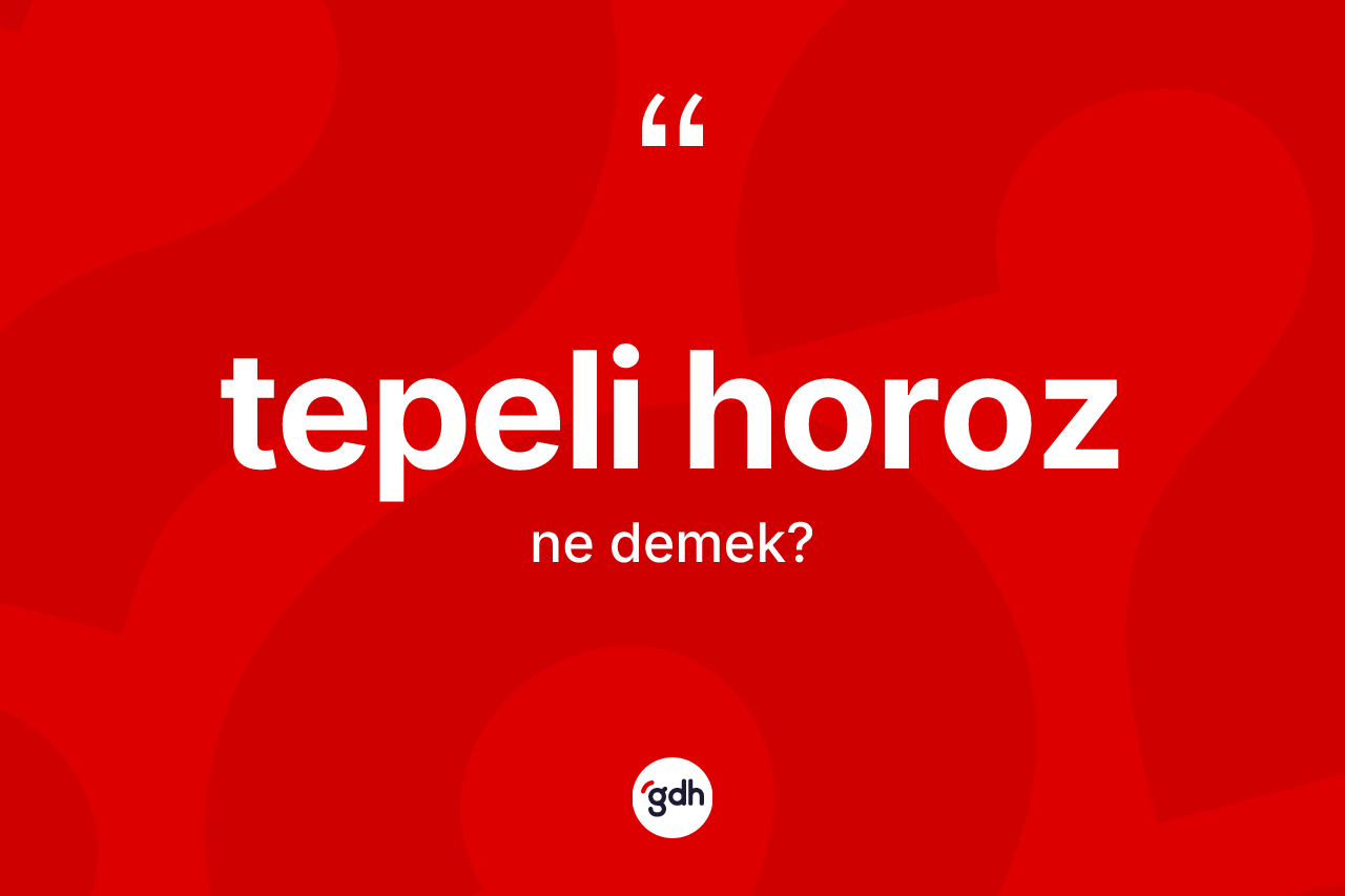 Tepeli horoz kelimesinin anlamı nedir? Tepeli horoz kelimesinin kaç farklı anlamı var?