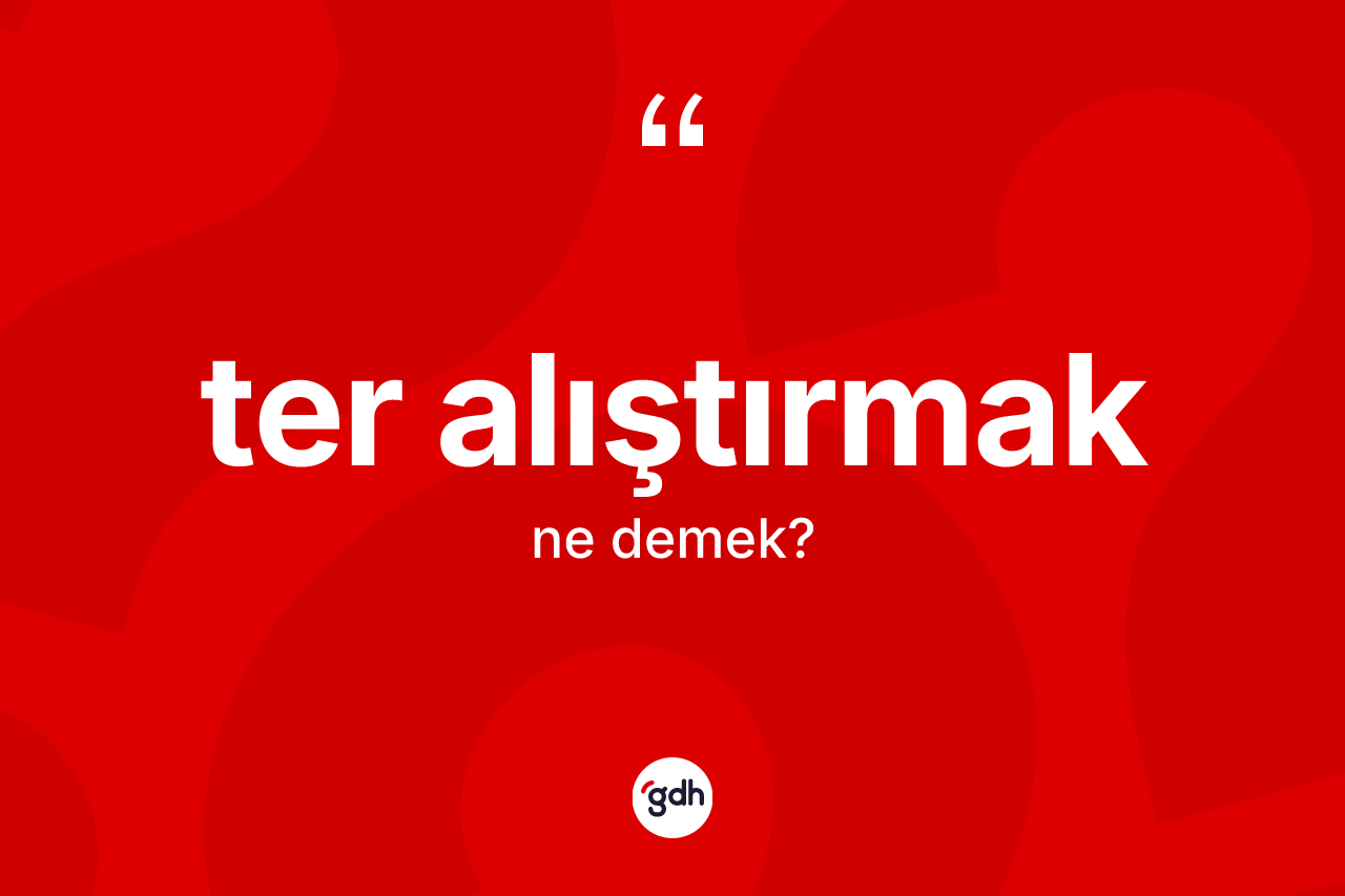Ter alıştırmak ifadesinin anlamı nedir? Ter alıştırmak ifadesi hangi durumlarda kullanılır