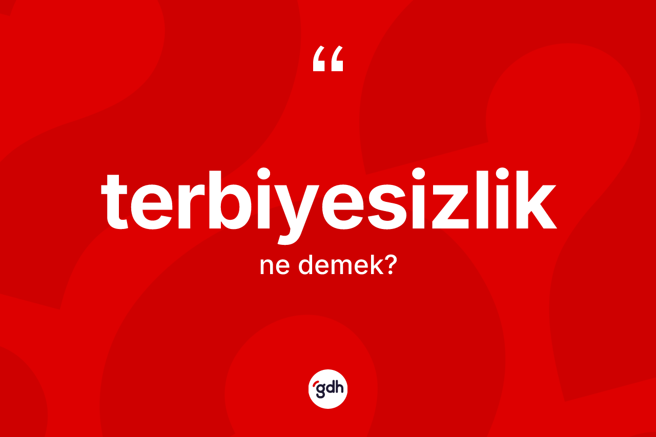 Terbiyesizlik kelimesinin anlamı nedir? Terbiyesizlik kelimesinin TDK anlamı nedir?