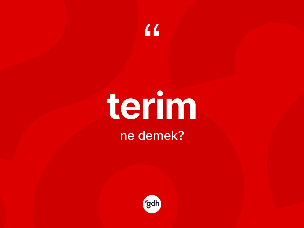 Terim ne demek? Terimin TDK'ya göre anlamı nedir?