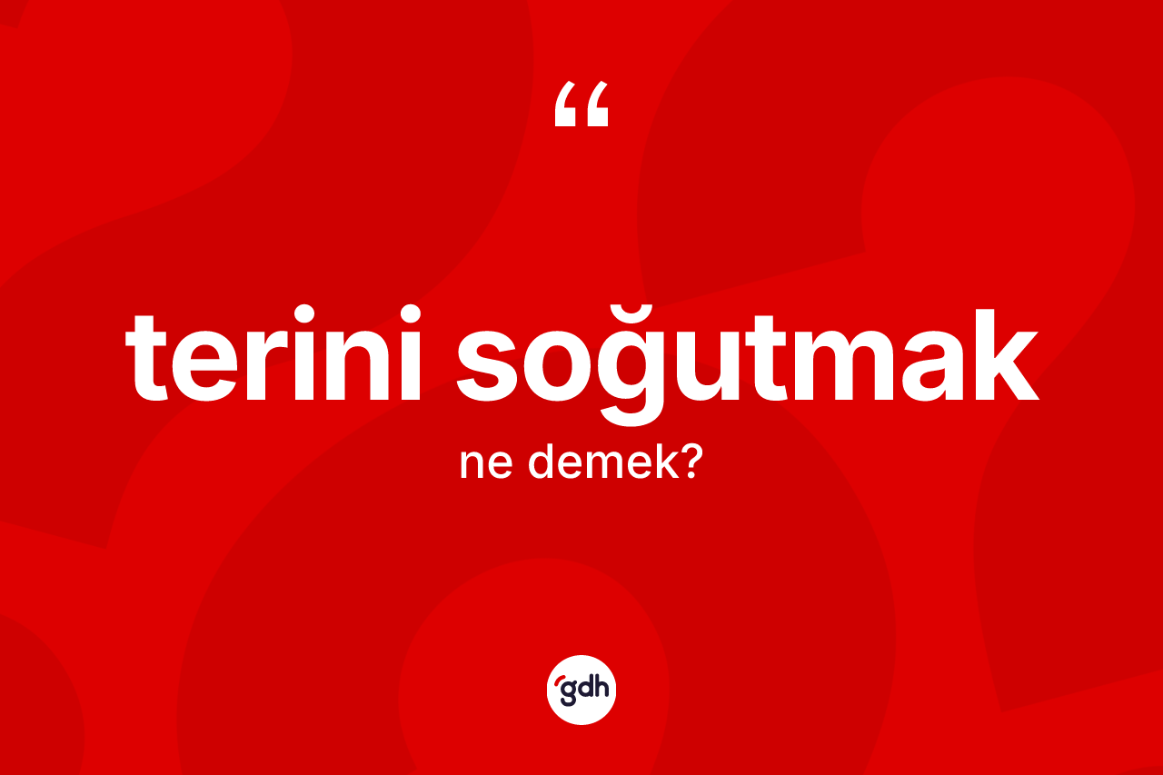 Terini soğutmak ifadesinin kısaca tanımı nedir?