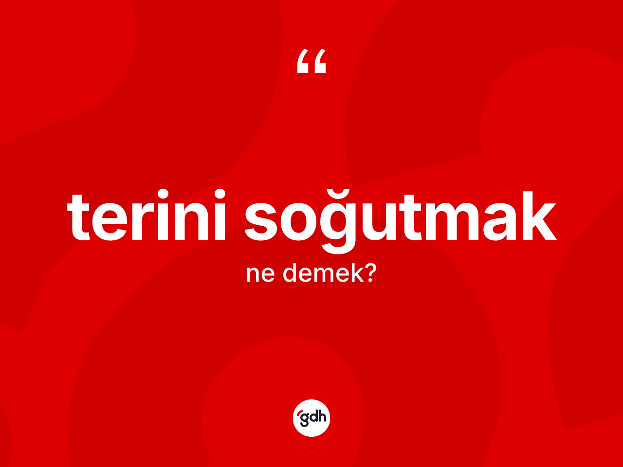Terini soğutmak ifadesinin kısaca tanımı nedir? Terini soğutmak ifadesinin TDK'ya göre anlamı nedir?