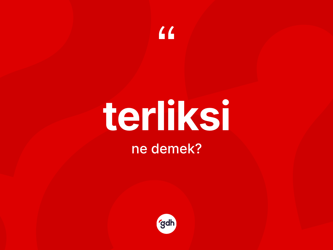 Terliksi kelimesinin tanımı nedir? Terliksinin sözlükteki anlamı nedir?