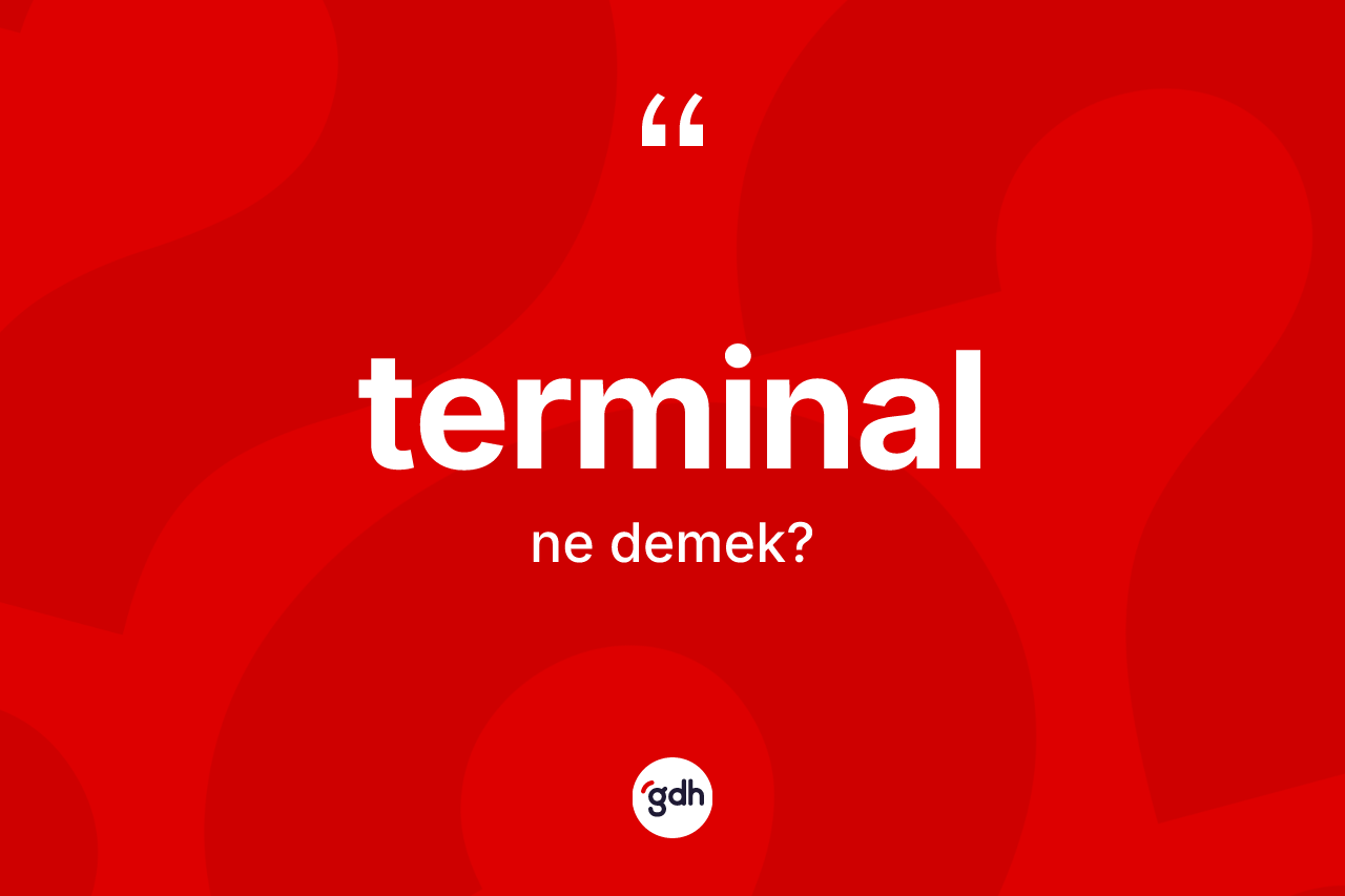 Terminal ne demek? Terminalın kısaca tanımı nedir?
