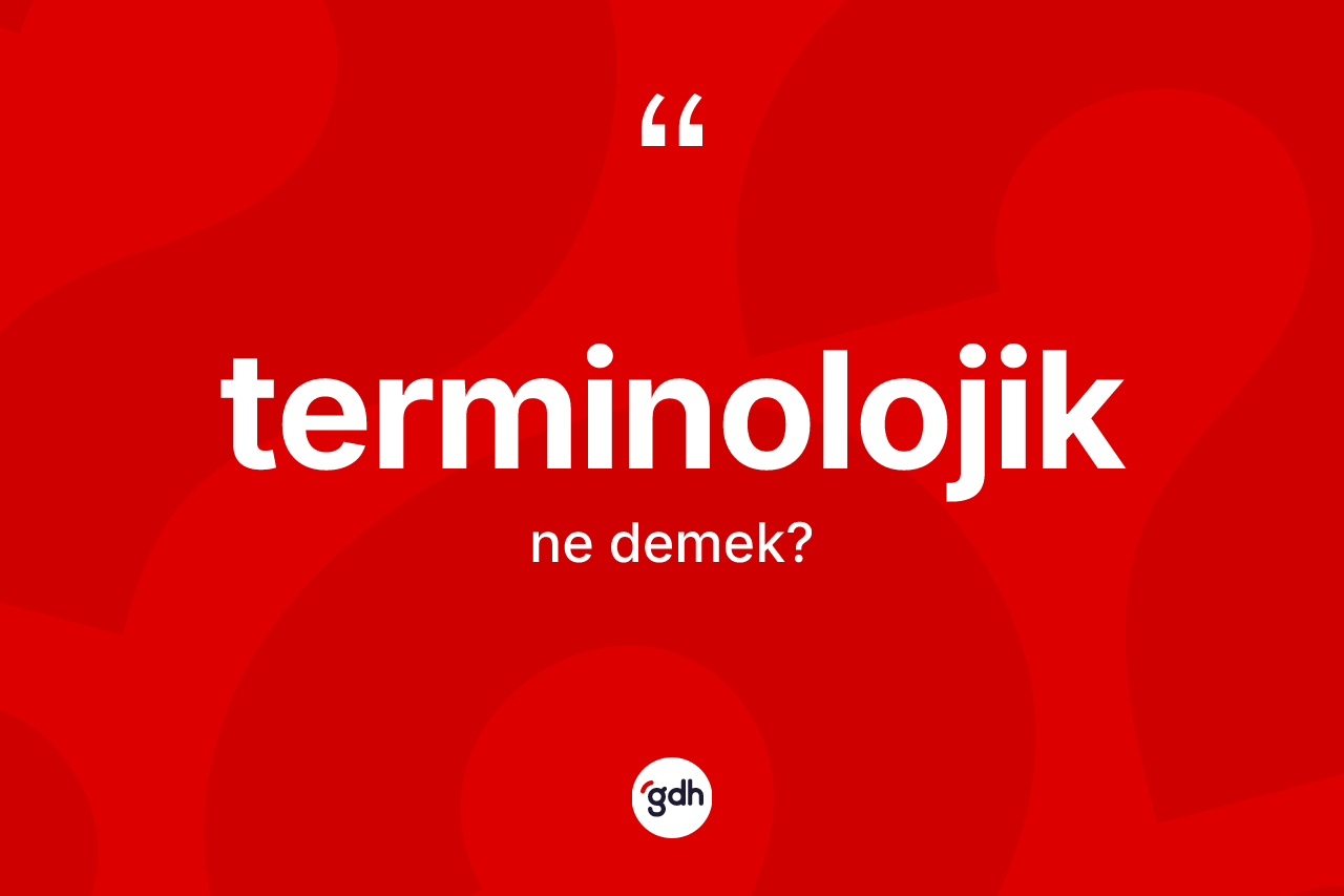 Terminolojik ne demek? Terminolojik kelimesinin kaç farklı anlamı var?