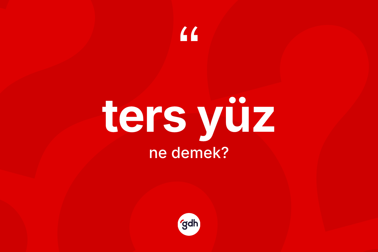Ters yüz kelimesinin anlamı nedir?