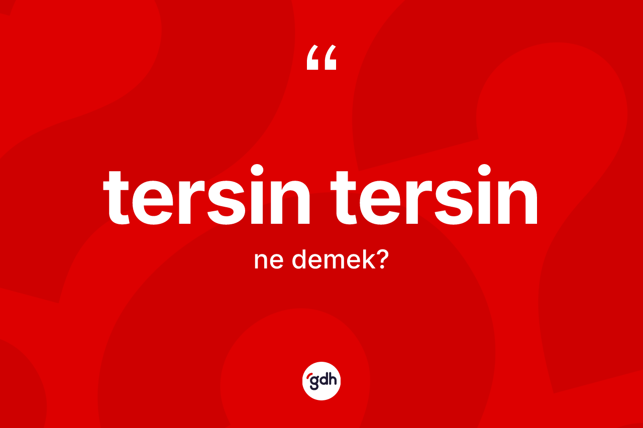 Tersin tersin kelimesinin tanımı nedir? Tersin tersinin TDK'ya göre anlamı nedir?