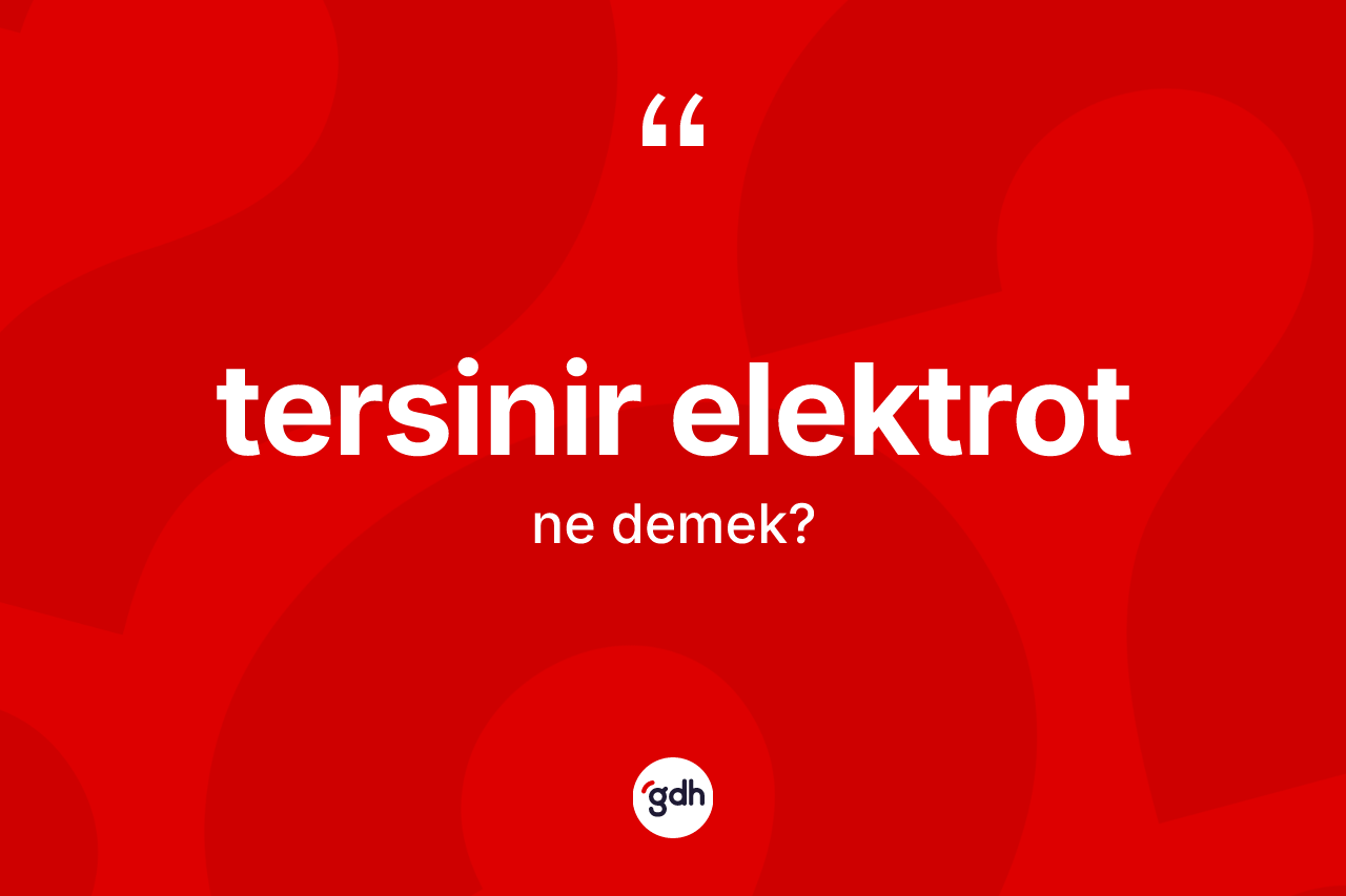 Tersinir elektrot ne anlama gelir? Tersinir elektrodun halk arasındaki kullanımı nasıldır?