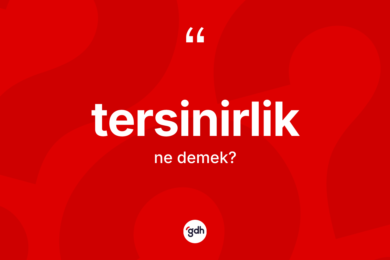 Tersinirlik kelimesinin sözlükteki tanımı nedir? Tersinirliğin TDK'ya göre anlamı nedir?