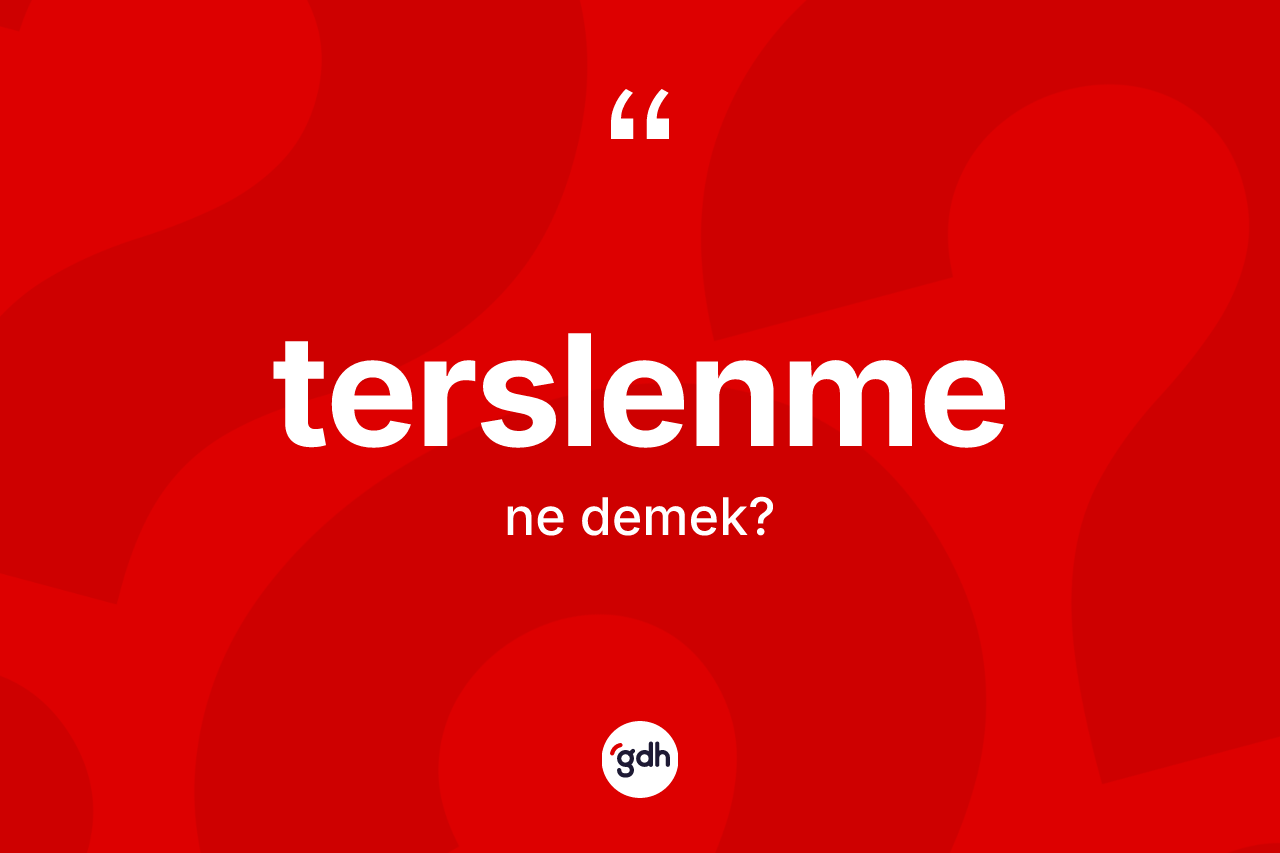 Terslenme ne anlama gelir? Terslenme kelimesinin özellikleri nelerdir?