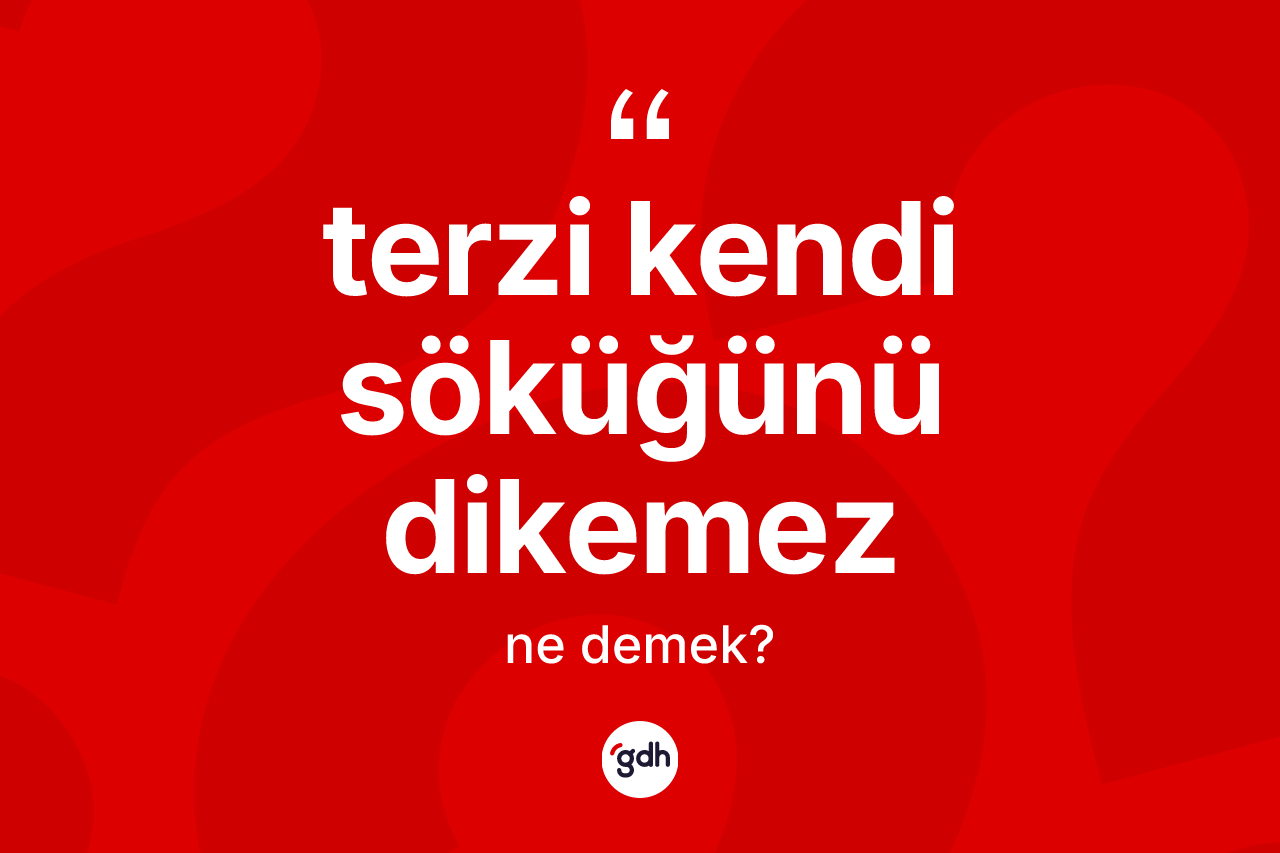 Terzi kendi söküğünü dikemez ifadesi ne demektir?