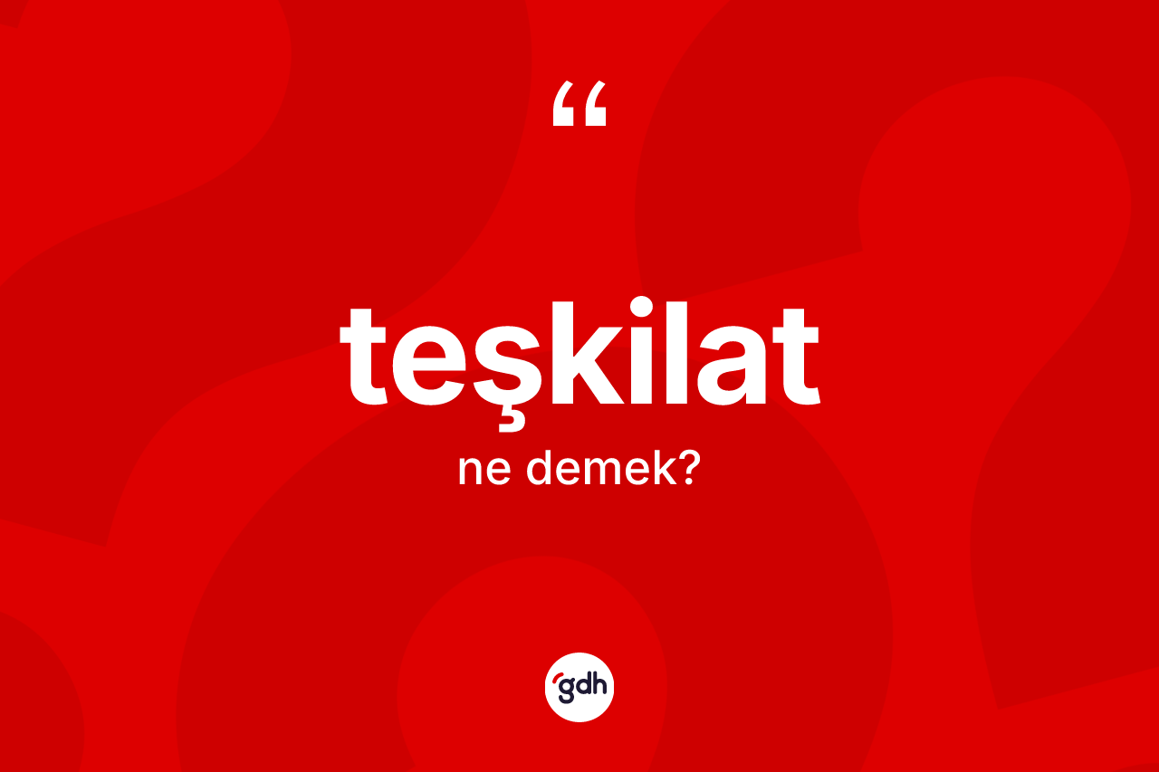 Teşkilat kelimesi nedir?