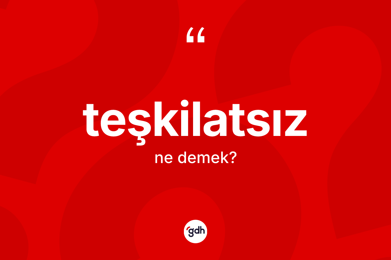 Teşkilatsız kelimesi ne demek? Teşkilatsızın TDK'ya göre anlamı nedir?