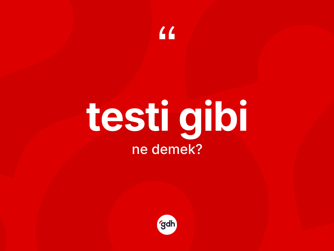 Testi gibi ifadesinin anlamı nedir? Testi gibi ifadesinin kaç farklı anlamı var?