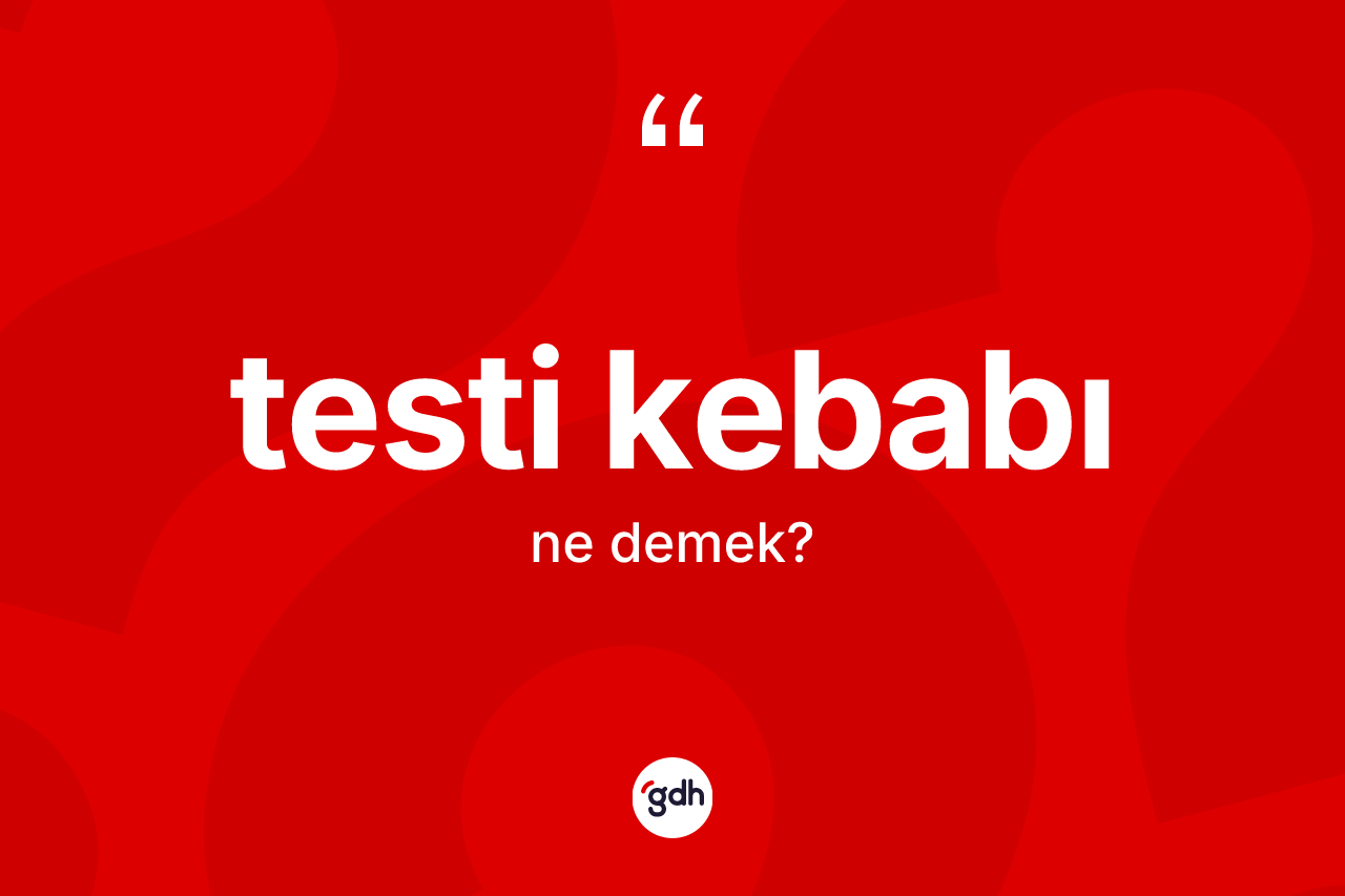 Testi kebabı kelimesinin tanımı nedir?